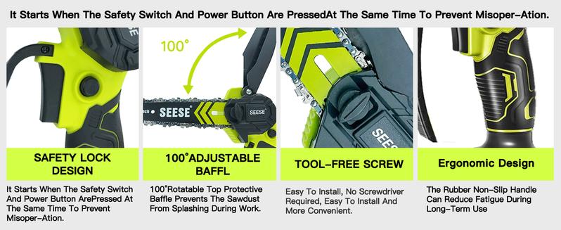 SEESE Brushless Mini Chainsaw